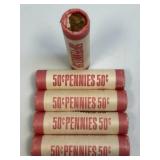 (SC) 5 Uncirculated, Unopened Rolls Of 1981