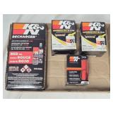 K&N Air Filter, Oil Filters & Recharge Kit