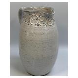 (A) Vintage Handmade Stoneware Pitcher with