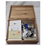 Wooden Box w/ Electrical Switches & Plates