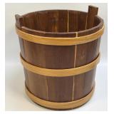(A) Hand Crafted Banded Wooden Bucket By Richard