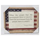 Framed Thomas Jefferson Quote 16"x 12"