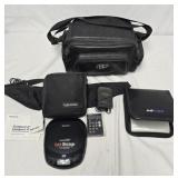 Leather SakPak Bag, Sony Discman w/ Remote, FM