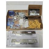 Assorted Hardware- Chain, Door Striker Plates,