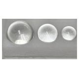 3 Crystal Balls - 3ï¿½", 3" & 2ï¿½"