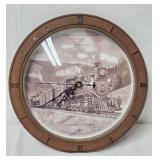 Rustic Collections Locomotive Clock 12"