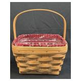 (B) Vintage Longaberger Handwoven Basket With