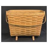 (B) Vintage 1991 Longaberger Handwoven Footed