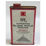 (B) Vintage 1970s Goex FFg Empty Superfine Black