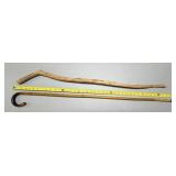 (E) 2 Vintage Wooden Walking Sticks