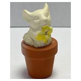 (B) Avon Small Vintage Mouse Flower Pot Zany