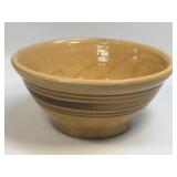 (B) Vintage RRPCo Banded Yelloware Bowl 8.25ï¿½