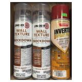 (A) 3 Cans Wall Texture Knockdown and Inverted