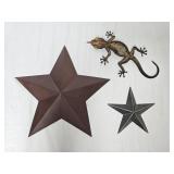 Metal Stars & Lizard Wall Decor