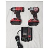 2 Craftsman 20V Impacts w/ Batteries & Charger