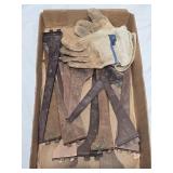 Metal Shelf Brackets & Leather Gloves