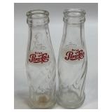 (B) Vintage Pepsi Cola Mini Glass Bottle Salt and