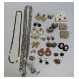 (B) Assorted Costume Jewelry Pieces Including