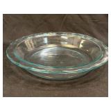 (B) Vintage Pyrex Light Blue Scalloped Edge Glass