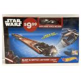 (B) Hot Wheels Star Wars Blast & Battle Lightsaber