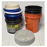Assorted Buckets & Lids