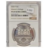 2020 P $1 Women's Suffrage PF 69 Ultra Cameo
