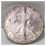 Toned 2000 1 oz Silver American Eagle .999 Fine