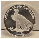 1oz. Silvertowne Indian Head- Eagle Silver Round