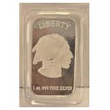 1 oz Silvertowne Buffalo Bar .999 Fine Silver