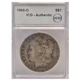 1900-O Morgan Silver Dollar ICG Authentic