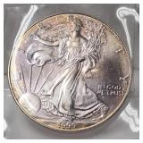 Toned 1999 1 oz Silver American Eagle .999 Pure