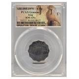 AH1395-1975 5 Fil PCGS Genuine Iraq KM-125a