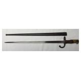 Pre-WWI French Gras Rifle Bayonet & Scabbard