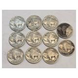 11 Buffalo Nickels