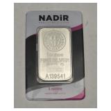 Nadir 1 Oz Fine Silver Bar .999