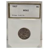 1937 Indian Head Buffalo Nickel MS-62