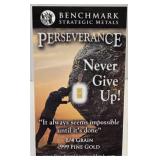 1/4 grain .999 Gold 'Perseverance' Benchmark