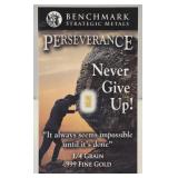1/4 grain .999 Gold 'Perseverance' Benchmark