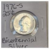 1976-S Bicentennial Washington Quarter 40% Silver
