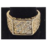 Men's 18KTGE Gold Ring Sz-11.5