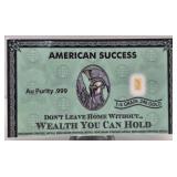 1/4 Grain .999 American Success 24K Gold Bar