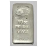 10 oz Italpreziosi Poured Bar .999 Fine Silver