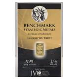 1/4 grain .999 Gold 'In God We Trust' Benchmark
