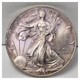 2000 Toned American Silver Eagle 1 Troy Oz .999