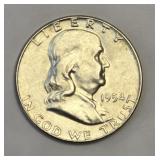 1954 Franklin Half Dollar 90% Silver