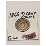 1866 US 2-Cent Piece