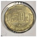 2001 Mexican 50 Centavos