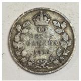 1919 Canadian 10-cent 92.5% Silver