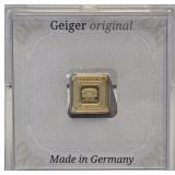 Geiger Original 1 Gram 999.9 Fine Gold Bar