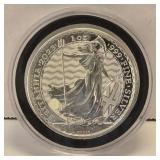 1oz British Brittannia Silver Coin. .999 FS By